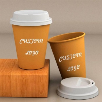 Customized Logo Luxury Espresso Cup Coffee Shop Takeaway Packaging Disposable Paper Cup with Lid