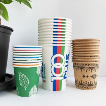 Single Wall Disposable Customized 8oz 12oz 16oz Hot Coffee Paper Cups