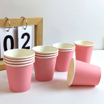 2.5oz Pink PE Coated Single Wall  Disposable Paper Cups