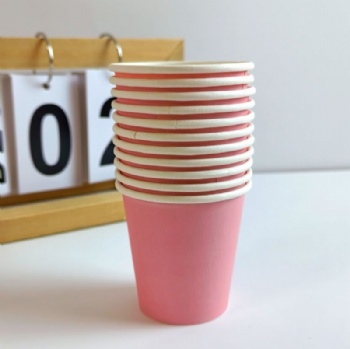 2.5oz Pink PE Coated Single Wall  Disposable Paper Cups