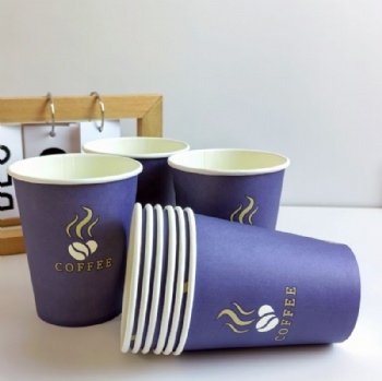 Custom Design 7oz 8oz 10oz 12oz 16oz Disposable Paper Cups Waterproof Matte Double Wall Paper Cup for Hot Drinks Take Away Cup