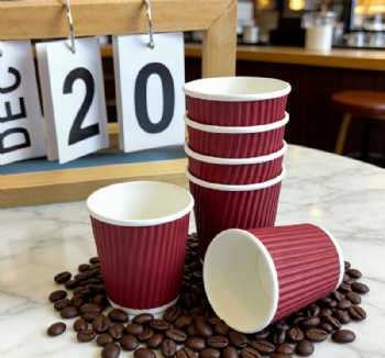 Ripple Wall Cheap Factory Price Custom Paper Cup Production Line 7OZ 9OZ Tea Paper Cup for Hot Drinks